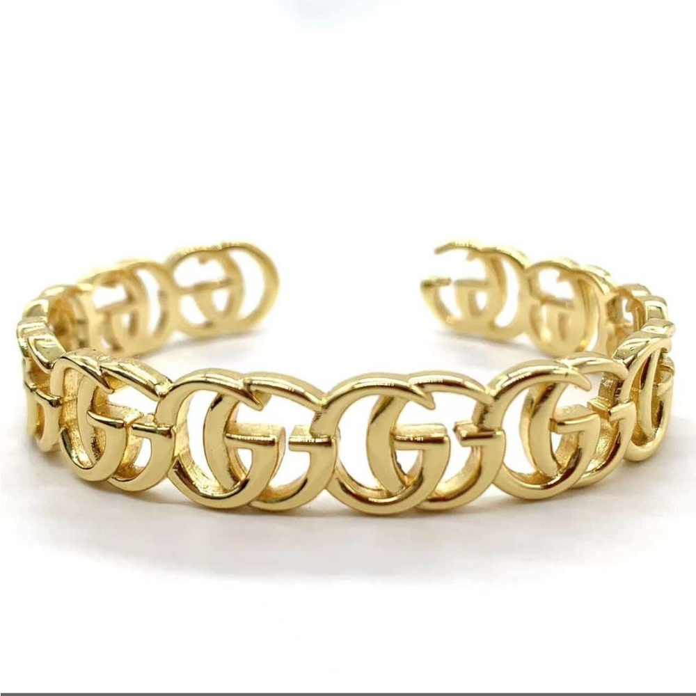 GG Gold Designer Cuff Bracelet